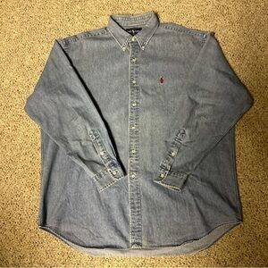 Polo by Ralph Lauren Blake Denim long sleeve shirt size XL blue Red Pony